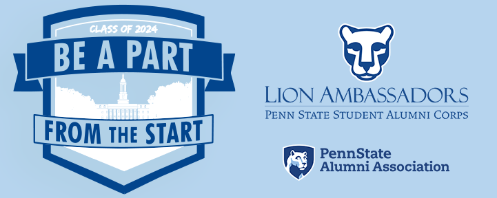 Class of 2024 - Be a Part from the Start Logo and Lion Ambassadors Logo
